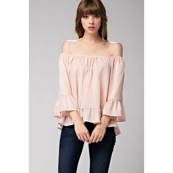 Pink off shoulder Blouse