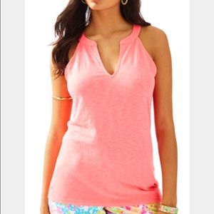 Lilly Pulitzer Arya Tank Top- Pink Sun Ray