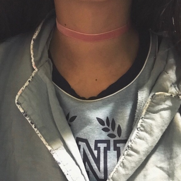 Pink Velvet Choker