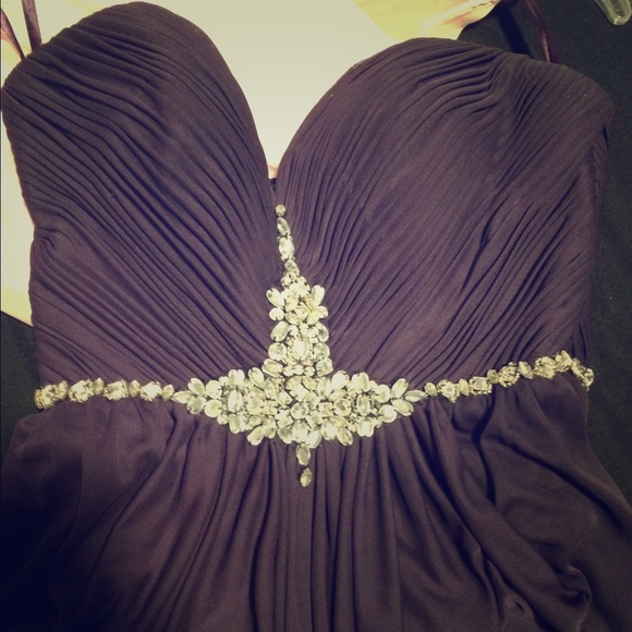 Plum prom dress
