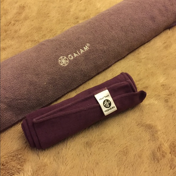 Yoga mat cover and hand towel