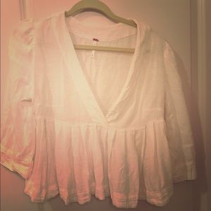 Free People cream blouse