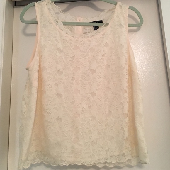 Cream lace top