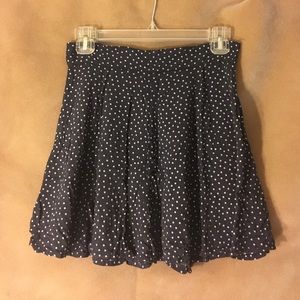 Brandy Melville polkadot skirt dark blue