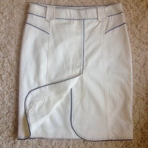 Classic white pencil skirt