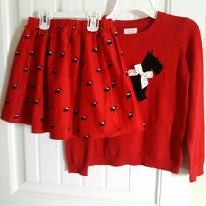 Skirt and sweater set
