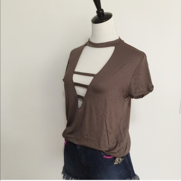 Boho ladder front shirt sleeve t shirt toP NWT - Picture 2 of 4