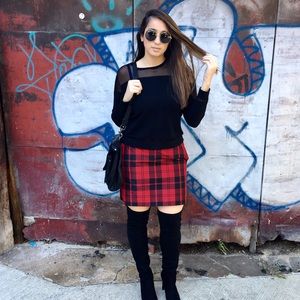 Silk Tartan Skirt with pockets - Martin and Osa