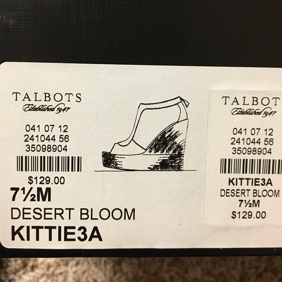 Talbots leather Espadrilles 7 1/2 DESERT Bloom - Picture 2 of 4