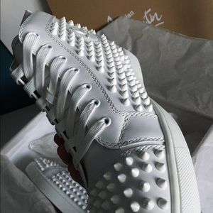 Christian Louboutin Louis Flat spike white/white