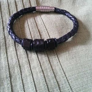 Aagard unisex leather braided bracelet