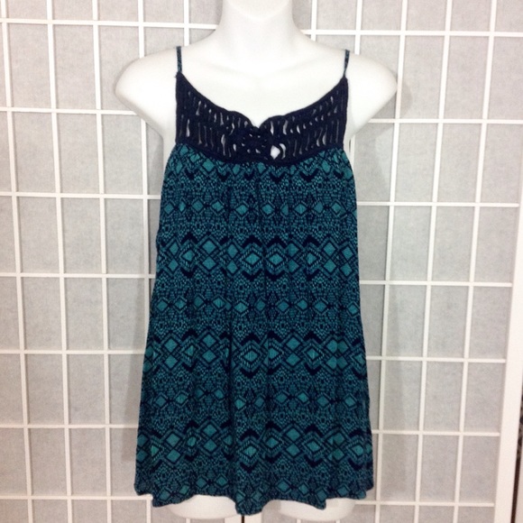 Teal & Navy Blue Tank Top NWOT