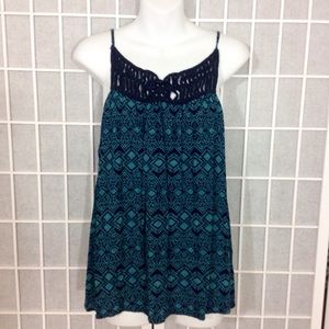 Teal & Navy Blue Tank Top NWOT