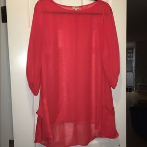 Sheer Red Tunic