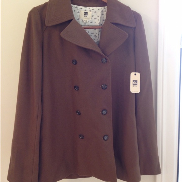 Quiksilver Brown Peacoat Jacket