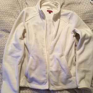 Merona white fleece zip up jacket