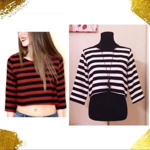 End of Yr Sale 🎈NWOT Everly B&W Crop Top