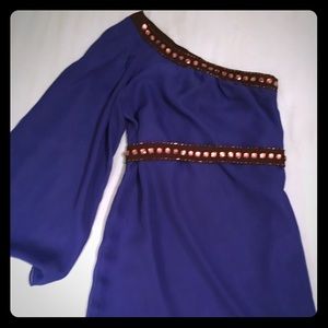 Formal chiffon cocktail dress! Royal blue!