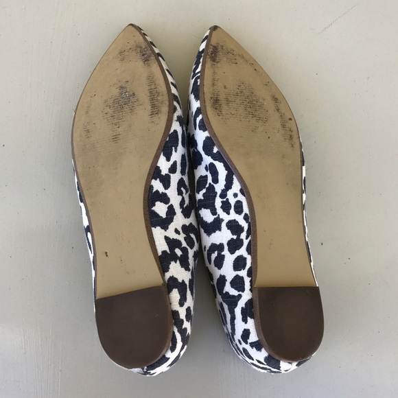 J.CREW AMELIA PIXIE BOB flat Sz 9.5 black white - Picture 3 of 4