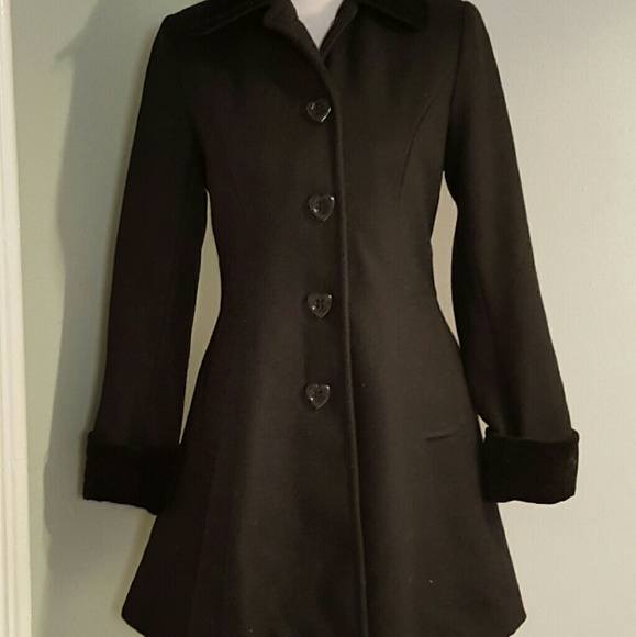Black Betsey Johnson pea coat