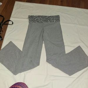 Grey VS Pink bootcut yoga pants cheetah print