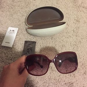 Authentic red coach sunglasses