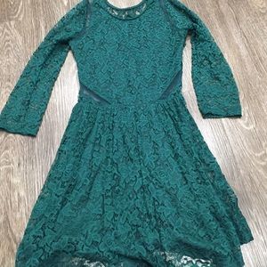 Abercrombie and Fitch lace green dress sz m