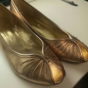 Gold Flats Dress Shoes