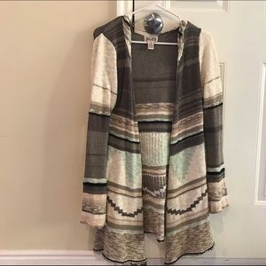 MUDD Aztec Soft Cardigan Jacket Hoodie Medium