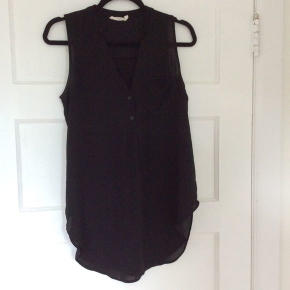 Lush Black Flowy Top