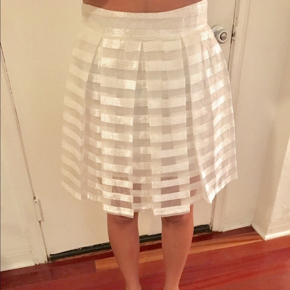 Stripe circle skirt