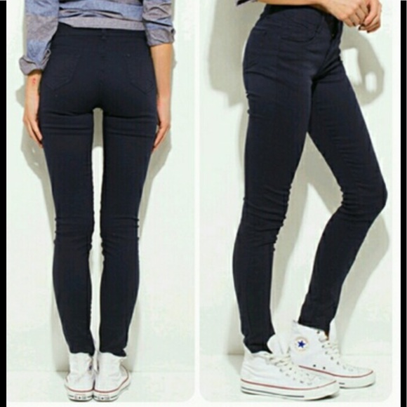 🆕Plus Size Navy Blue Mid-rise Skinny Jean Pants Size 17/18 - Picture 5 of 5