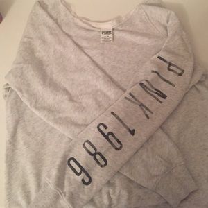 Vs pink slouchy crew