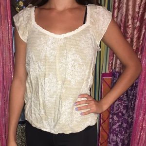 Cream and off white blouse