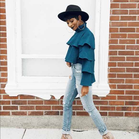 Ruffle Crop Top - Picture 2 of 2