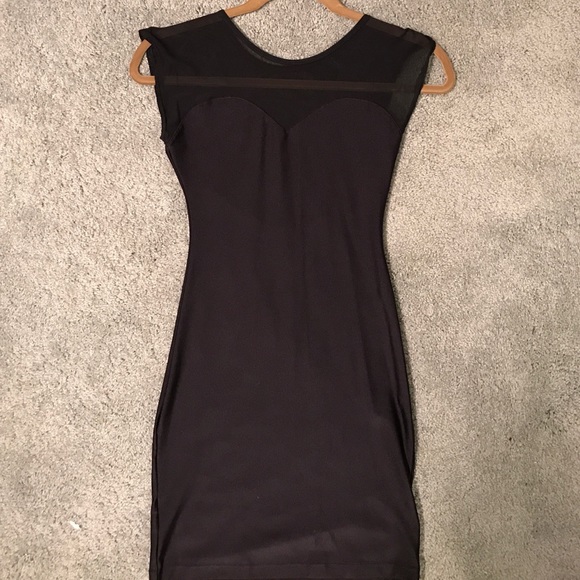 Black Sweetheart Mesh Dress