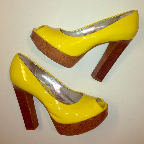 Yellow Platform Heels