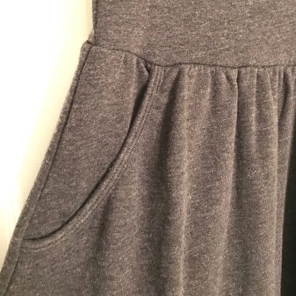 Forever 21 Grey Heathered pocket Babydoll dress. - Picture 2 of 4