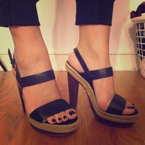 jessica simpson sling back thick heels sandals