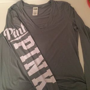Vs pink v neck long sleeve