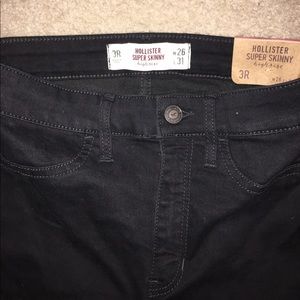 Hollister Super Skinny High Rise Black Jeans