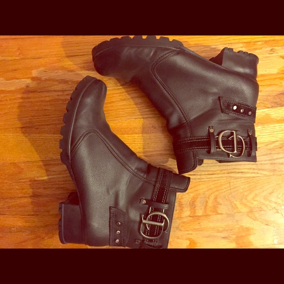 flat boots combat ankle booties