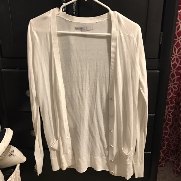 white old navy cardigan