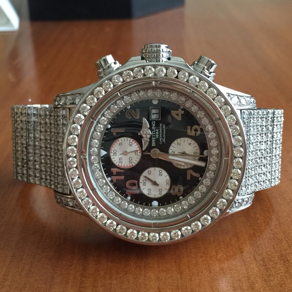 BREITLING  SUPER AVENGER 35cts DIAMOND - Picture 3 of 4