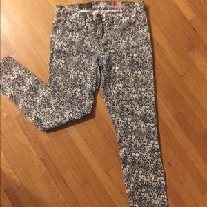 Floral J. Crew Skinny Denim Jeans