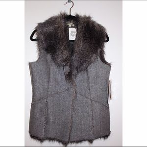 Jeffrey Banks Faux Fur Lined Vest