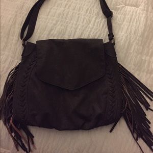 LEATHER BAG W FRINGE