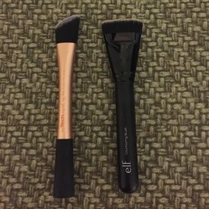 Bundle of two synthetic contouring brushes