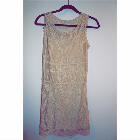 Express Cream Lace Dress- size XS