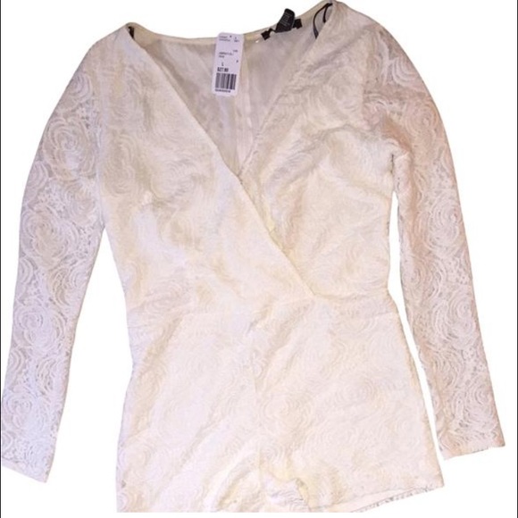 White lace romper